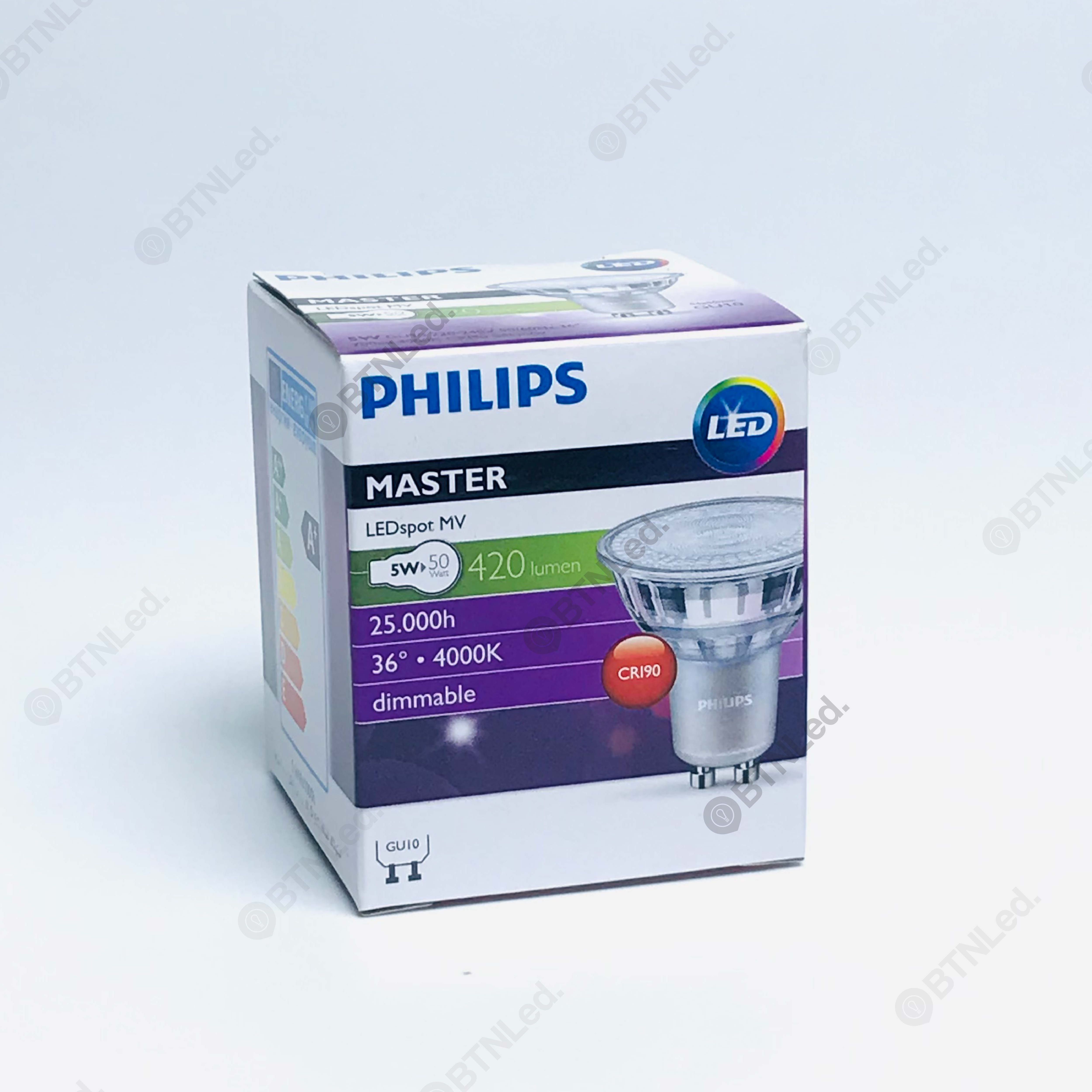 Đèn LED Philips Master LEDspot GU10 36D Dim (4.9W / 5W) - Hàng chính hãng