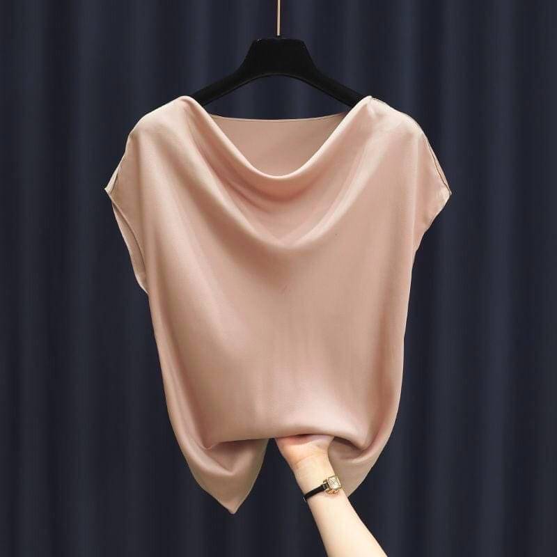 Áo lụa cổ đổ sang chảnh