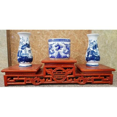 tam sơn đế bát hương gỗ hương đỏ campuchia  mặt 14 cm cao15 cm daif51 cm giá bán 160k một cái