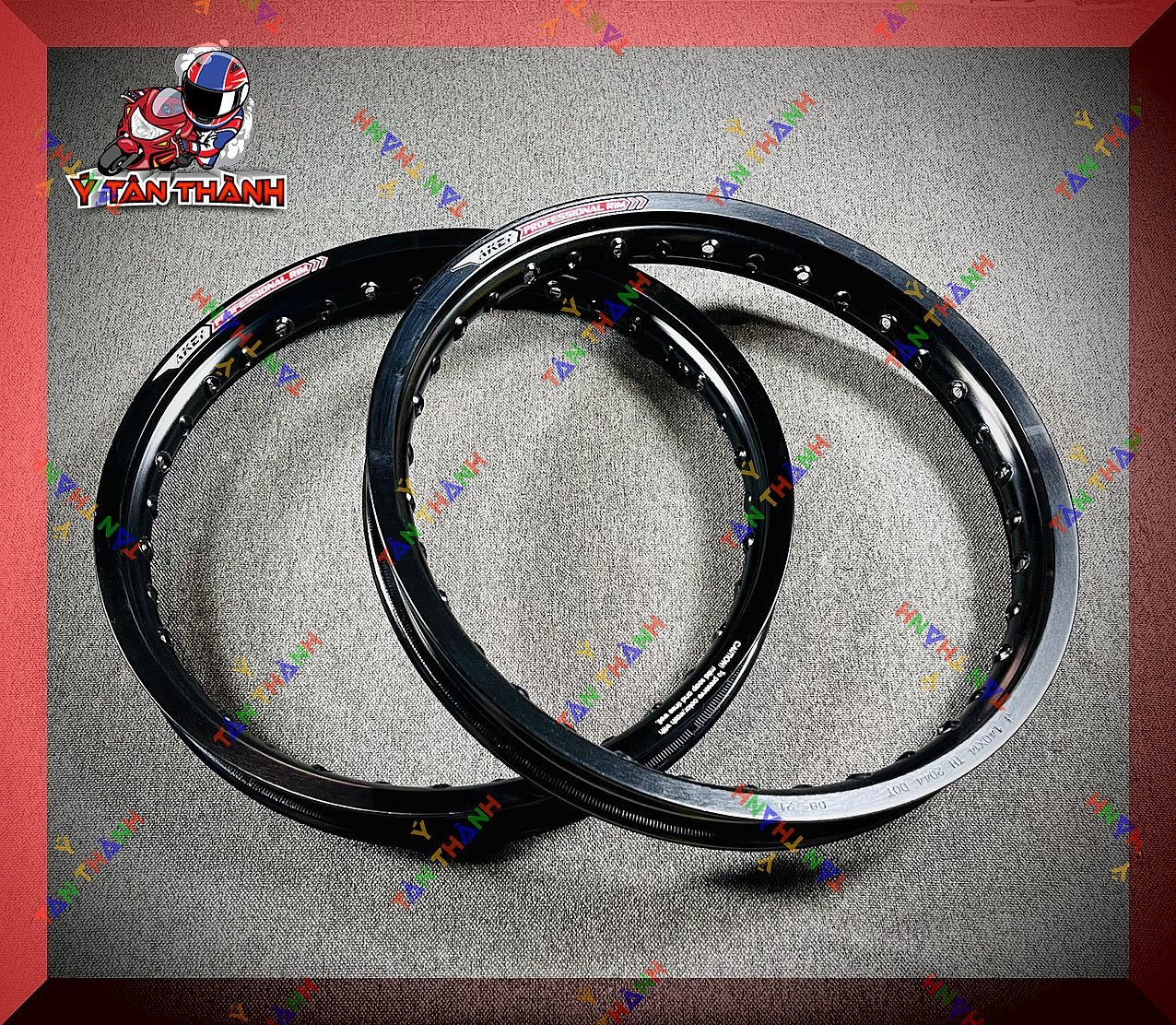 Niềng nhôm ekei bản 1.4 1.4 đen xe tay ga