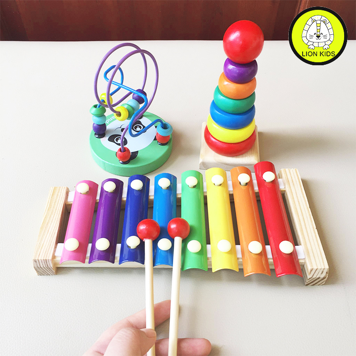Đồ Chơi Gỗ Đàn Xylophone 8 Thanh Cho Bé