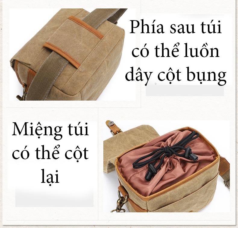 [HCM]Túi máy ảnh cao cấp vải canvas K67