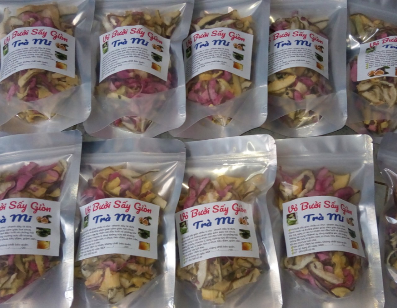 Vỏ Bưởi Chanh Dây Sấy Giòn