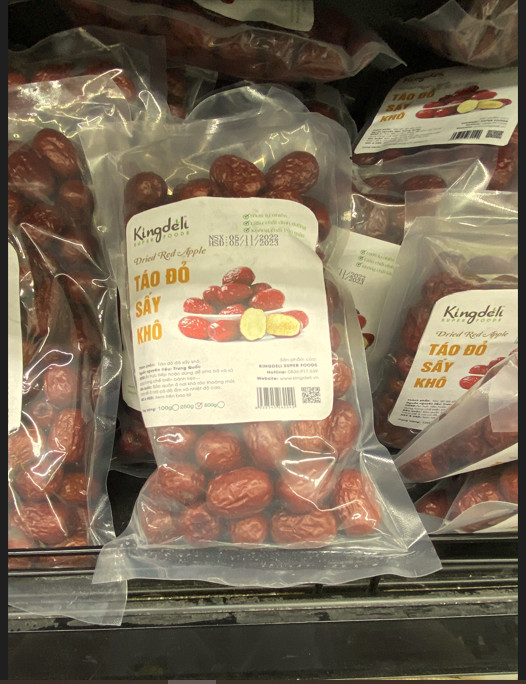 Táo đỏ sấy khô (100 gram , 250 gram, 500 gram)