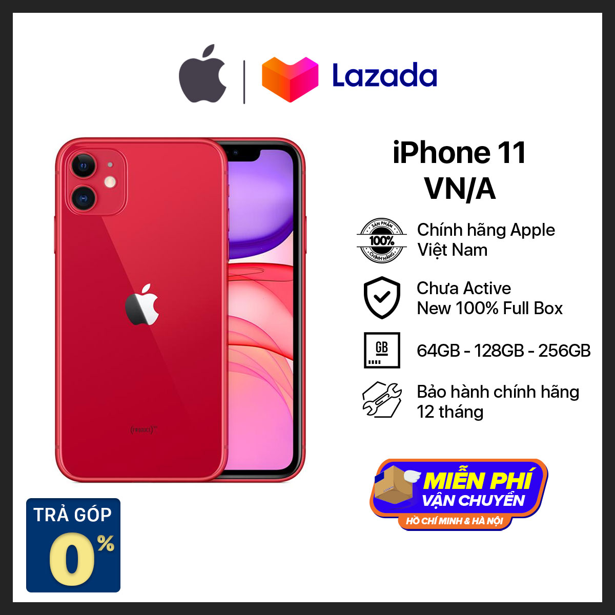 Điện thoại Apple iPhone 11 - Hàng Chính Hãng VN/A...