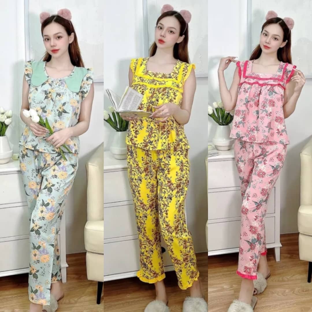 [HCM]Bộ lụa hàn 9 tấc - 40 đến 60kg - quần có túi - ẢNH THẬT
