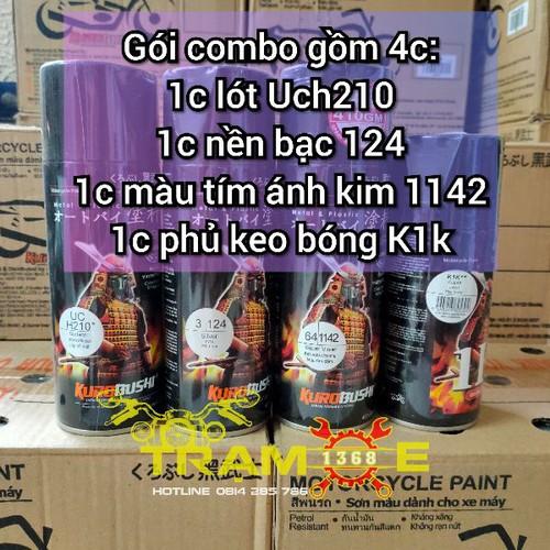 SƠN SAMURAI COMBO SƠN MÀU TÍM ÁNH KIM 1142