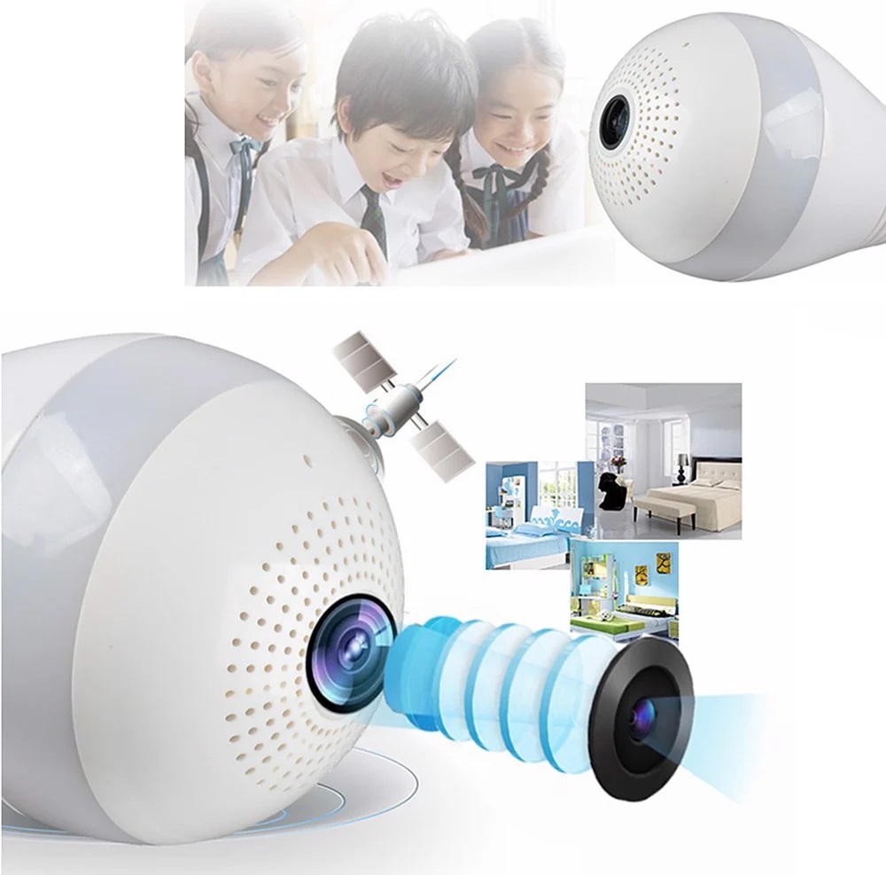 Camera bóng đèn,camera ip wifi bóng đèn quay toàn cảnh 360 độ full hd 1080