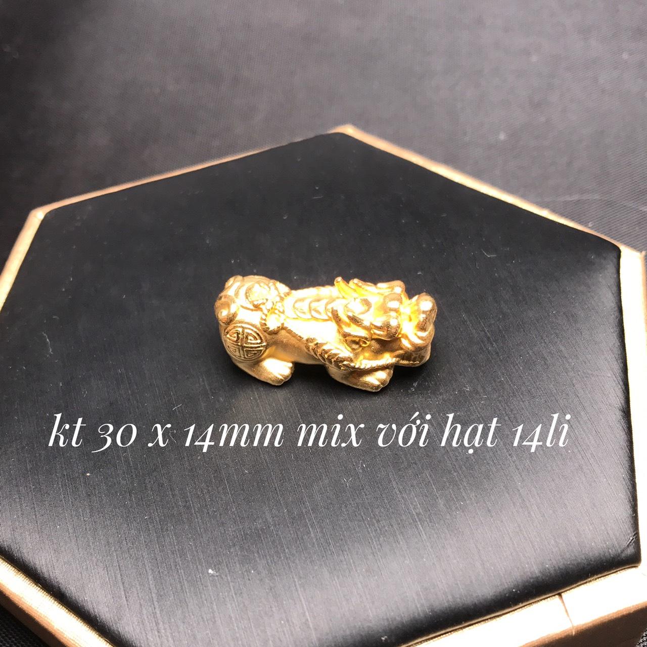 Tỳ hưu bạc mạ vàng dùng để mix vòng phong thủy