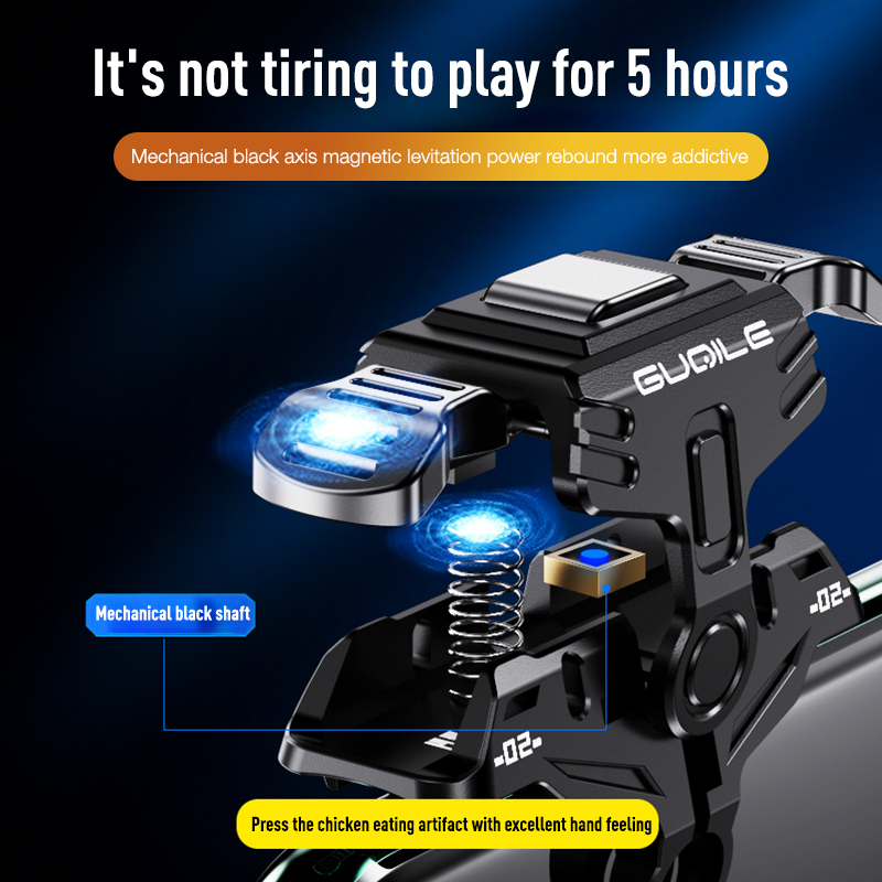 [Matel Nâng Cấp] DAMILE Cần Điều Khiển Kích Hoạt Chơi Game Di Động Cho Tay Cầm Chơi Game PUBG Mobile Nút Bắn Bộ Điều Khiển Trò Chơi Di Động Vật Lý L1R1 Nút Nhắm Tay Cầm Chơi Game PUBG Fortnite Rules Of Survival GT02