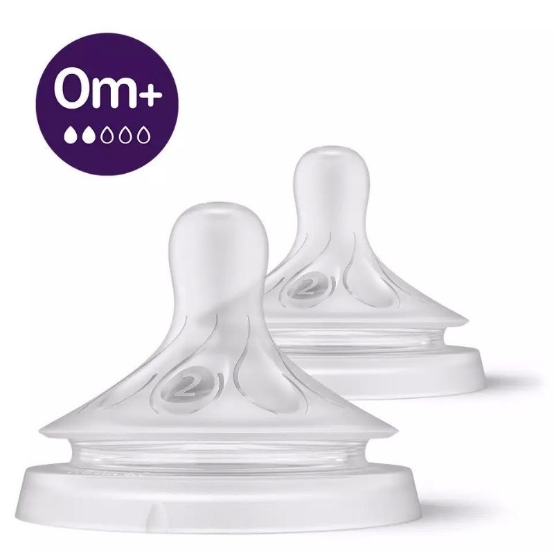 Núm ti bình sữa Philips AVENT mẫu mới ,đủ size [1,2,3,4,5,6 ]