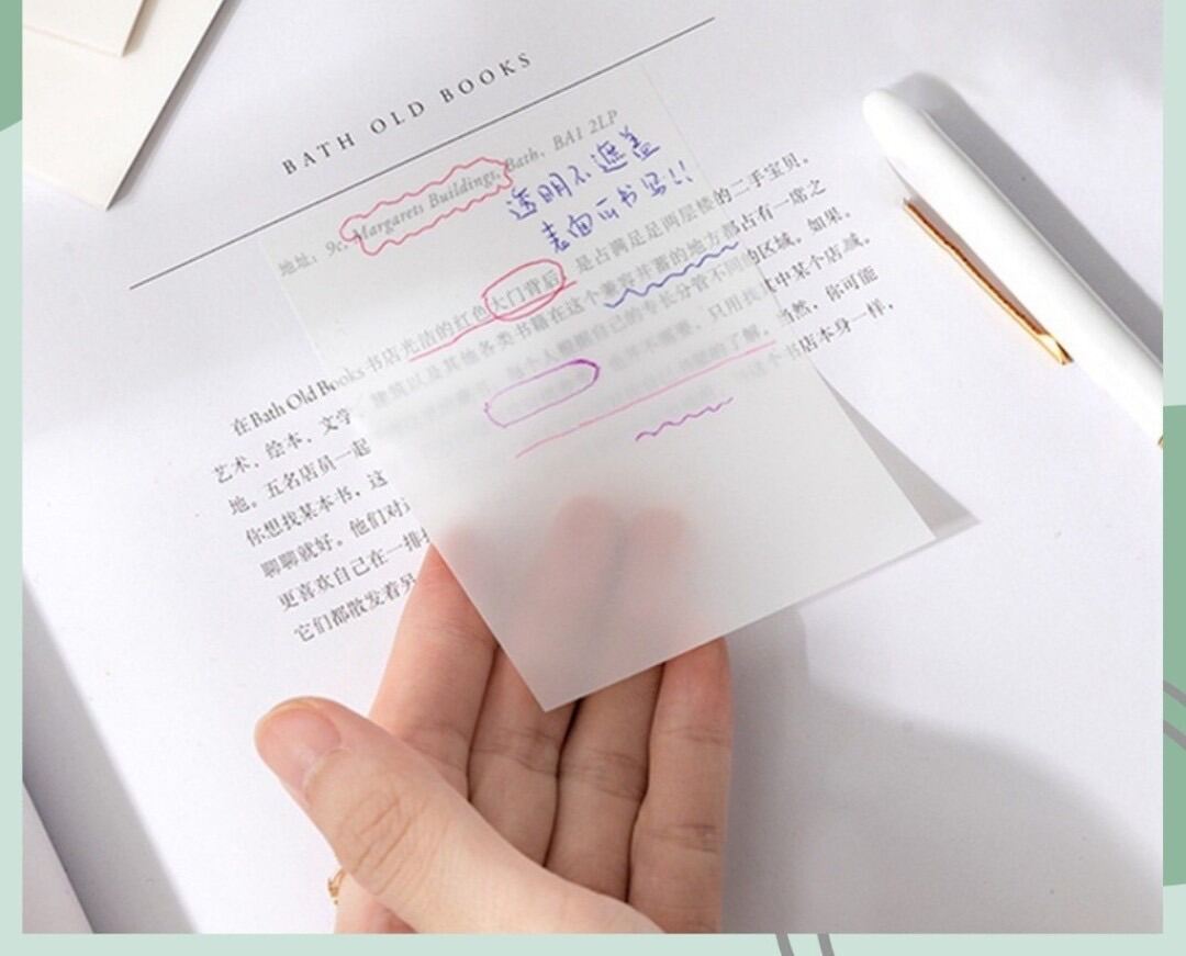 [MUA 2 GIẢM 5%]Tệp 50 Giấy Note Ghi Chú Trong Suốt