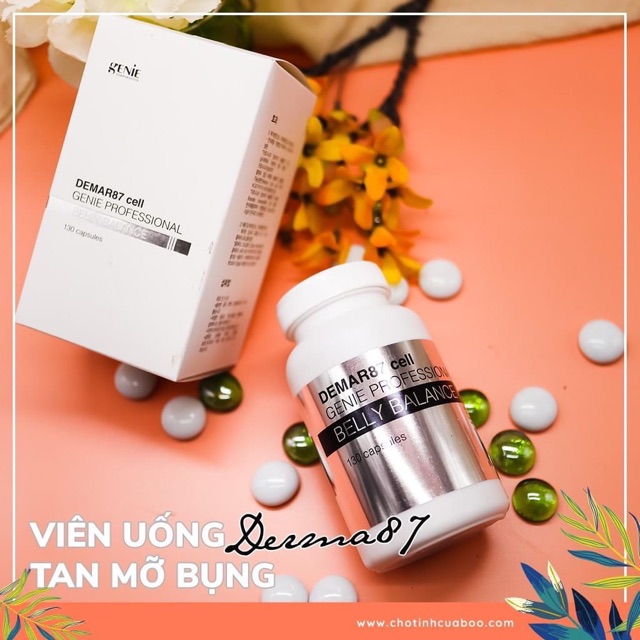 Viên uốn huỷ mỡ bụng belly genie mẫu mới - 65v uống 21 ngày
