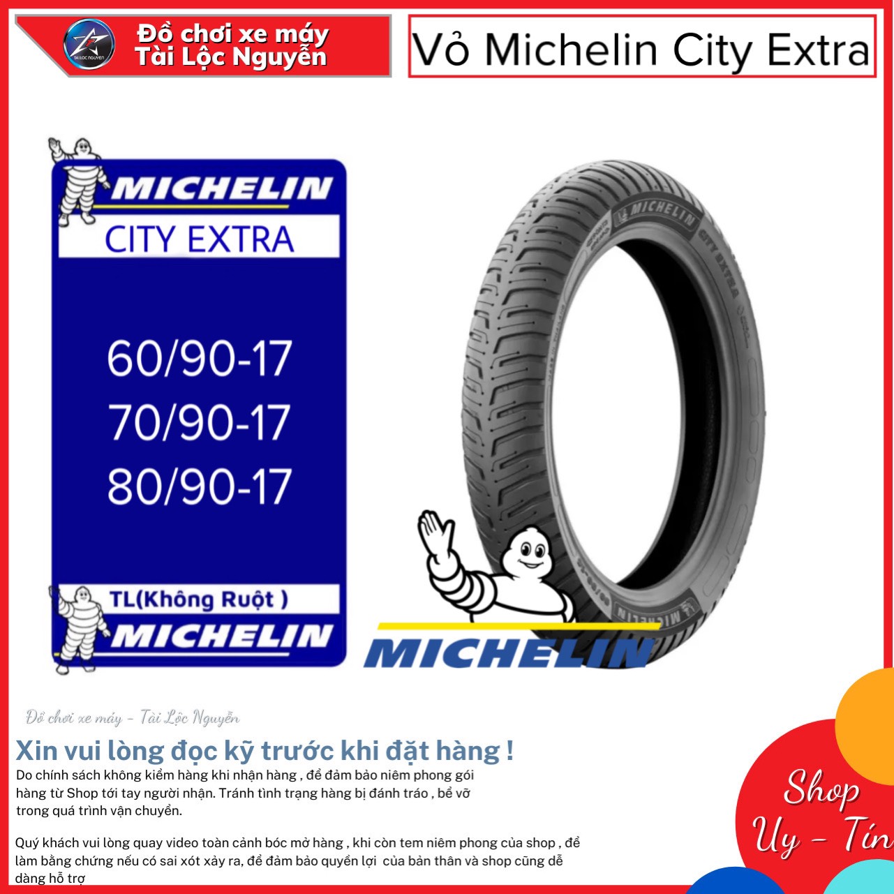 Vỏ michelin city extra size 80/90-17