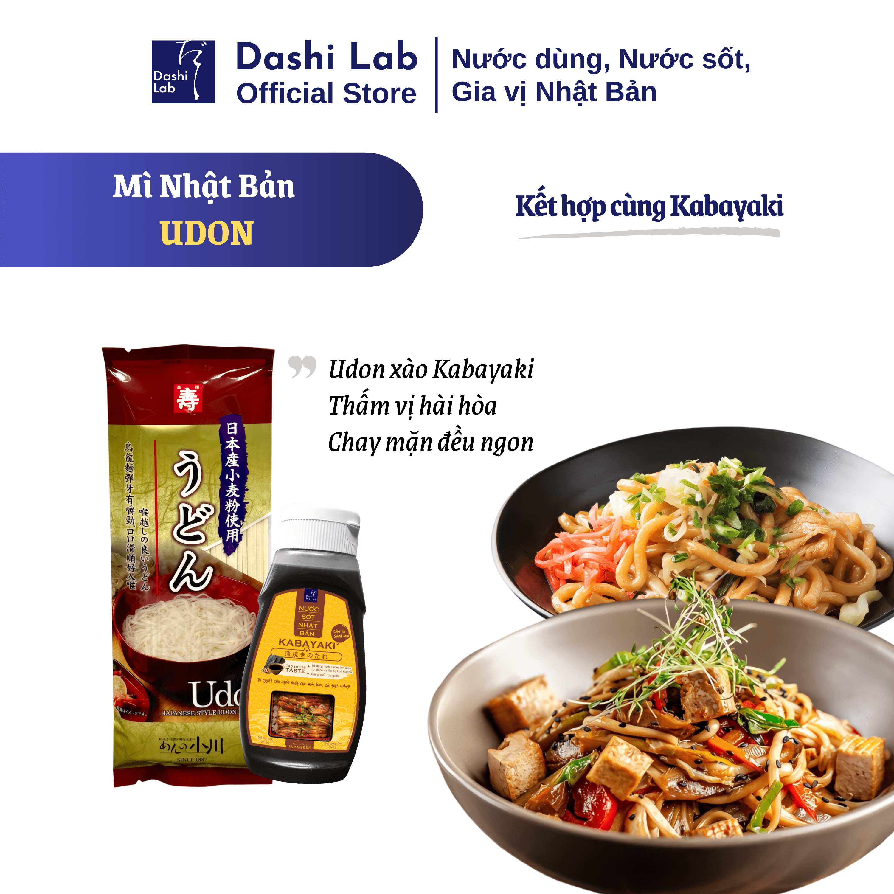 Mì Udon Cao Cấp Nhật Bản OGAWA SEIMEN Truyền Thống Nhật Bản Gói 200g Sợi Dẹt chống ngán Dai Mướt Dùng Nước hay Khô Đều Ngon