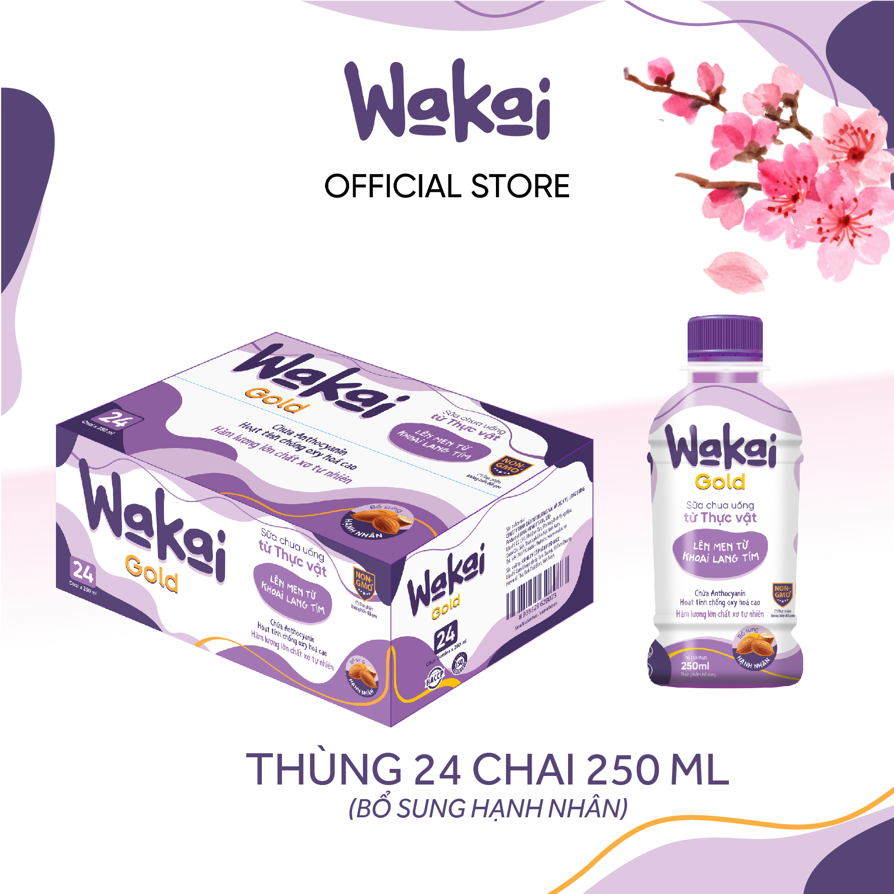 Barrel 24 bottle milk plant Wakai Gold (250ml x 24 bottle)