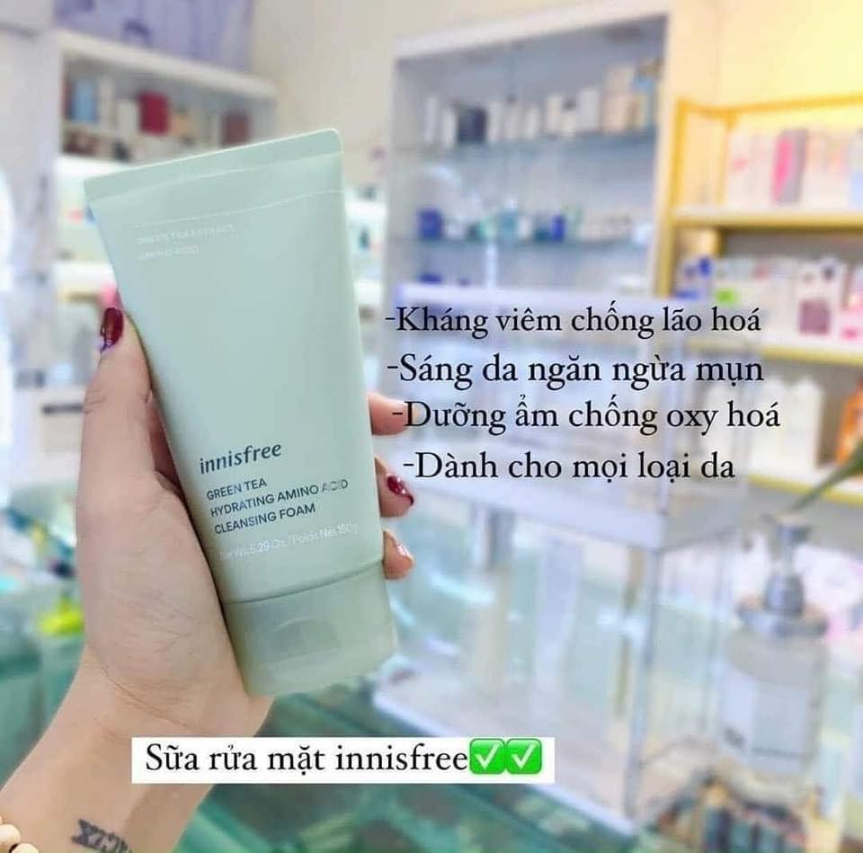 Sữa rửa mặt trà xanh Innisfree mẫu mới