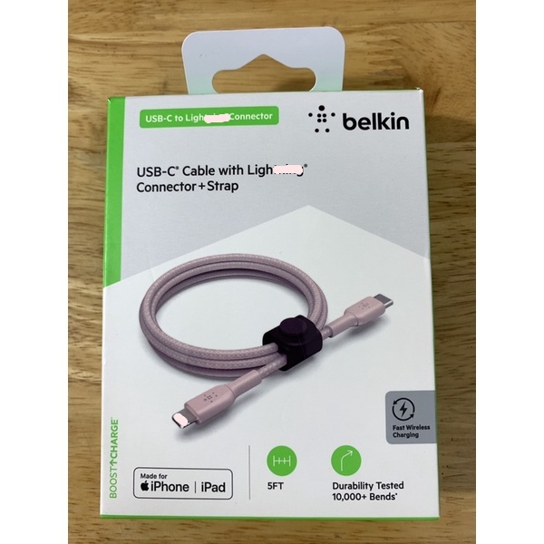 [Chính hãng] Original Belkin cáp USB-C to Lightning bện dù chống đứt 1.5m