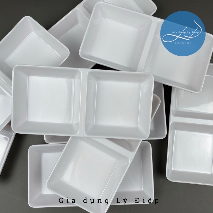Chén đựng mắm muối, nước chấm 2 ngăn 3 ngăn cao cấp