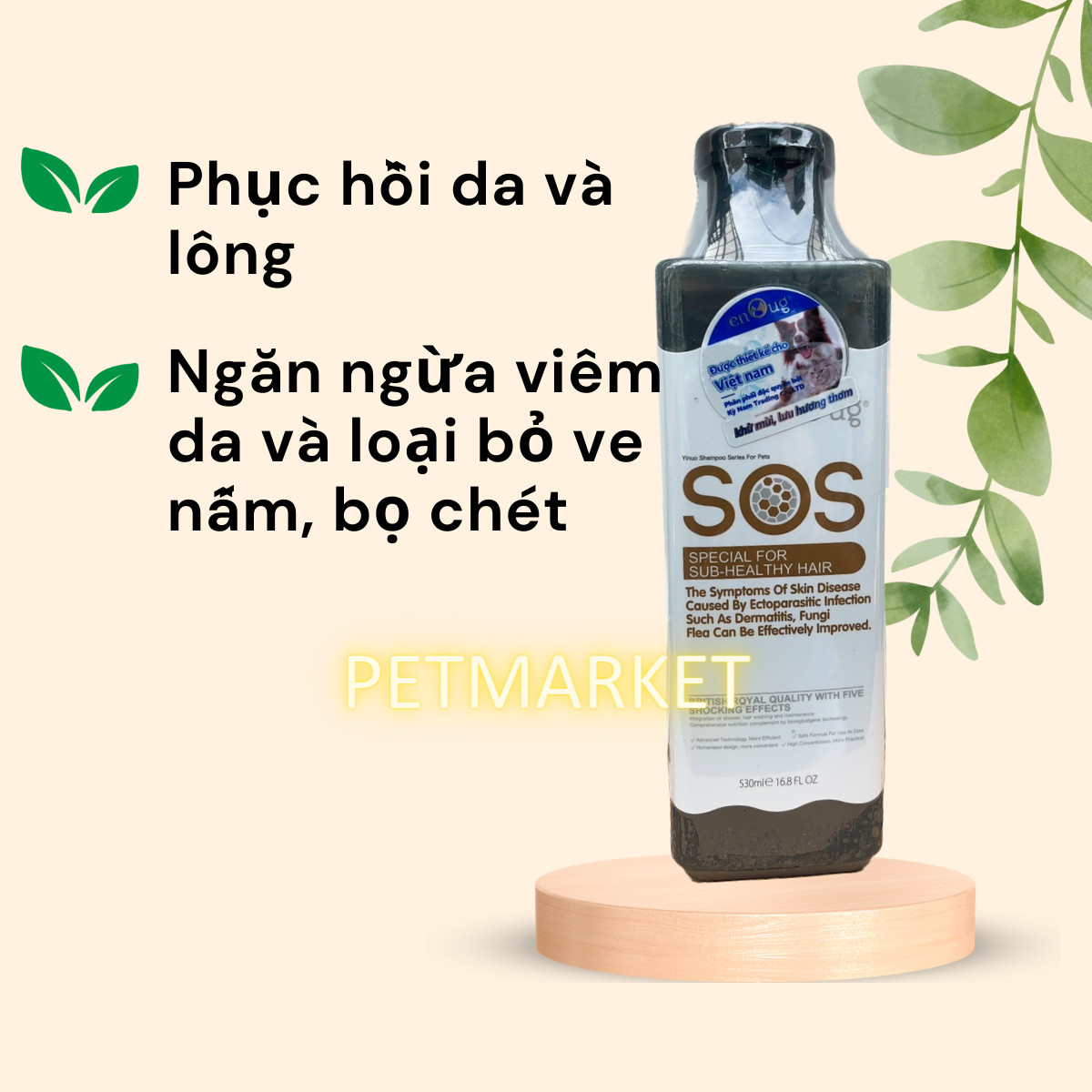 SỮA TẮM SOS CHO THÚ CƯNG CHAI 530ML