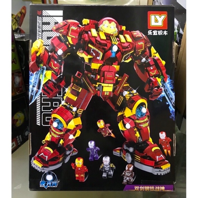 Đồ Chơi Lắp Ghép Mô Hình Hulk Buster siêu anh hùng Marvel ( Lắp Ráp Mô Hình Iron Man Người Sắt Khổng Lồ 1452 Mảnh )