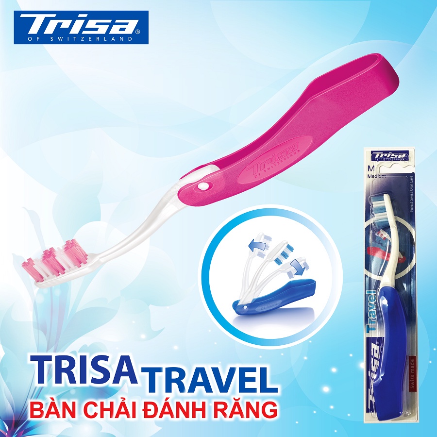 Bàn chải Trisa Thụy Sĩ Fresh Cứng/Vừa/Mềm |Bàn chảy đánh răng