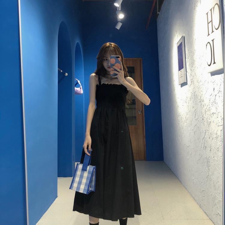VÁY HAI DÂY MÀU ĐEN SIÊU HOT