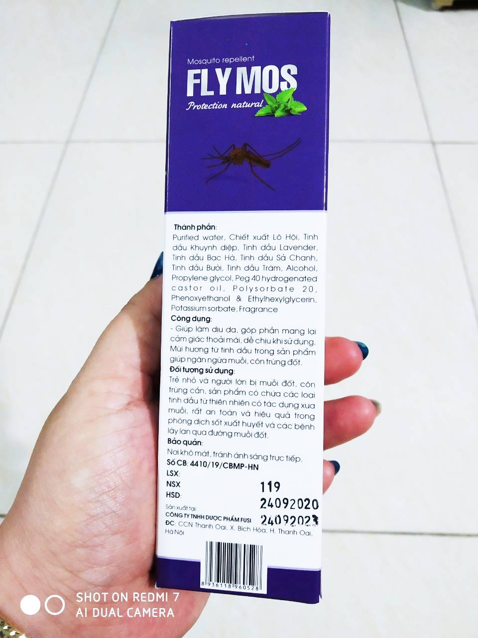 Xịt chống muỗi 3H Flymos - chai 100ml