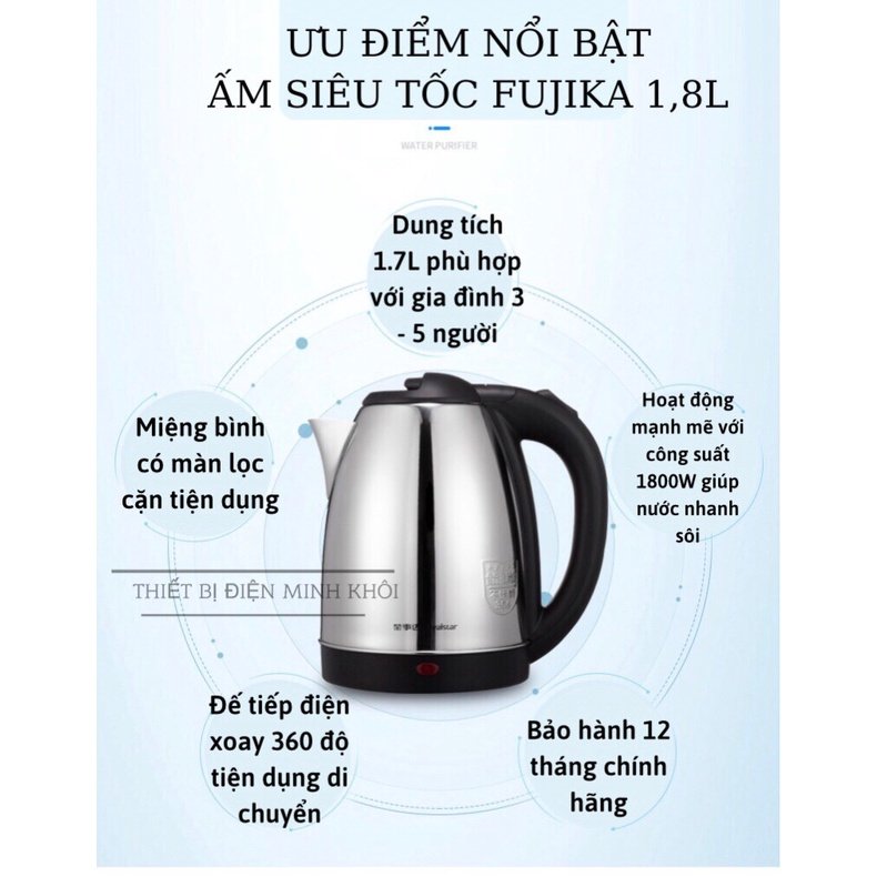 Ấm Đun Nước Siêu Tốc - Bình Đun Nước Siêu Tốc Fujika
