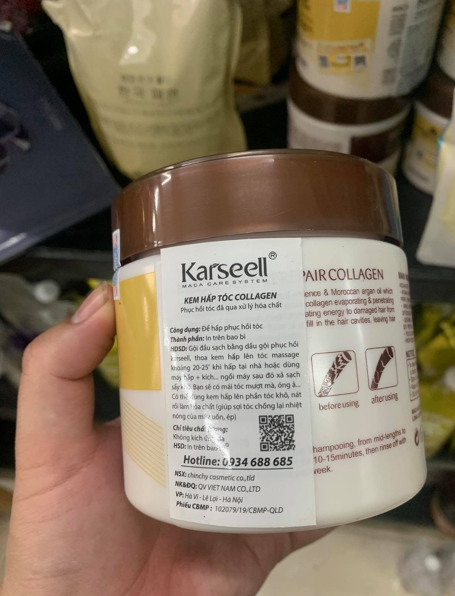 [HCM]Hấp Dầu Collagen Karseell Maca Phục Hồi 500Ml