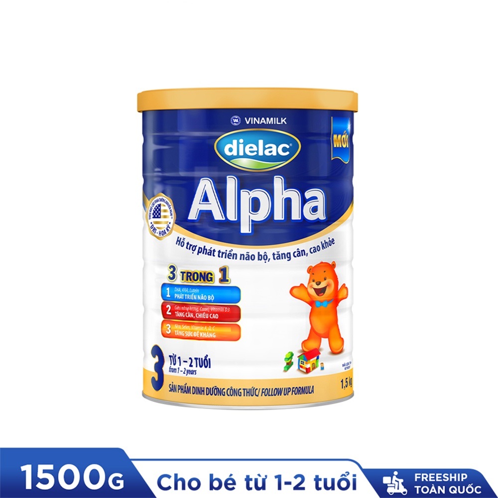 Sữa bột Vinamilk Dielac alpha Step 3 1.5kg