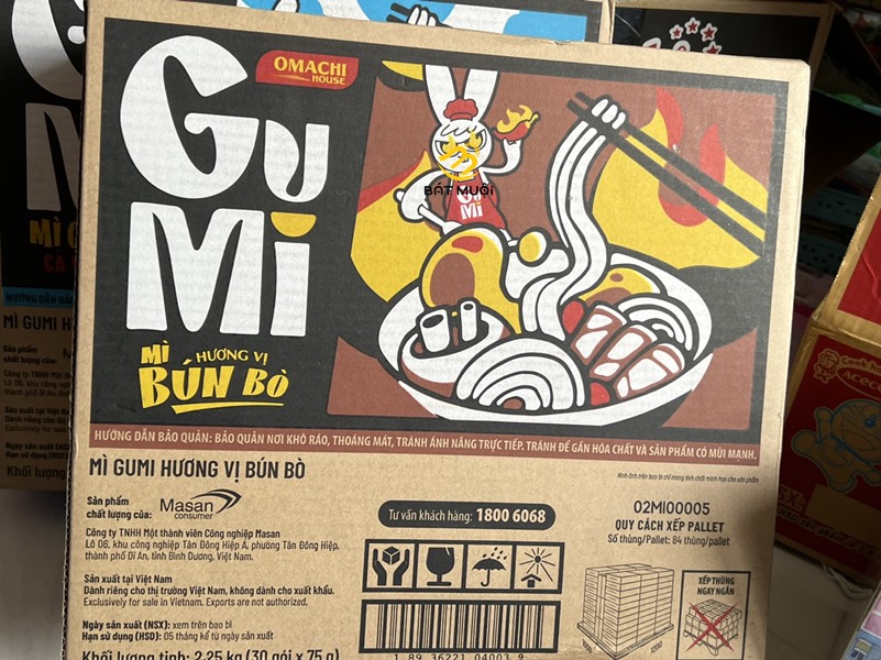Mì gói gumi vị bún bò gói 75g - bat muoi