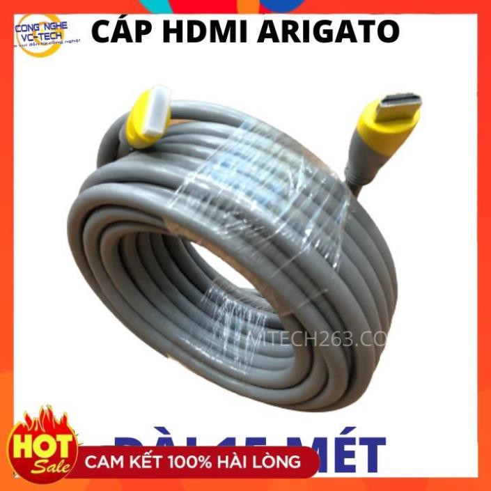 Cáp hdmi arigato 10m 15m 20m lõi đồng hdtv 4k*2k - dây hdmi to hdmi tròn chuẩn full hd 1080p