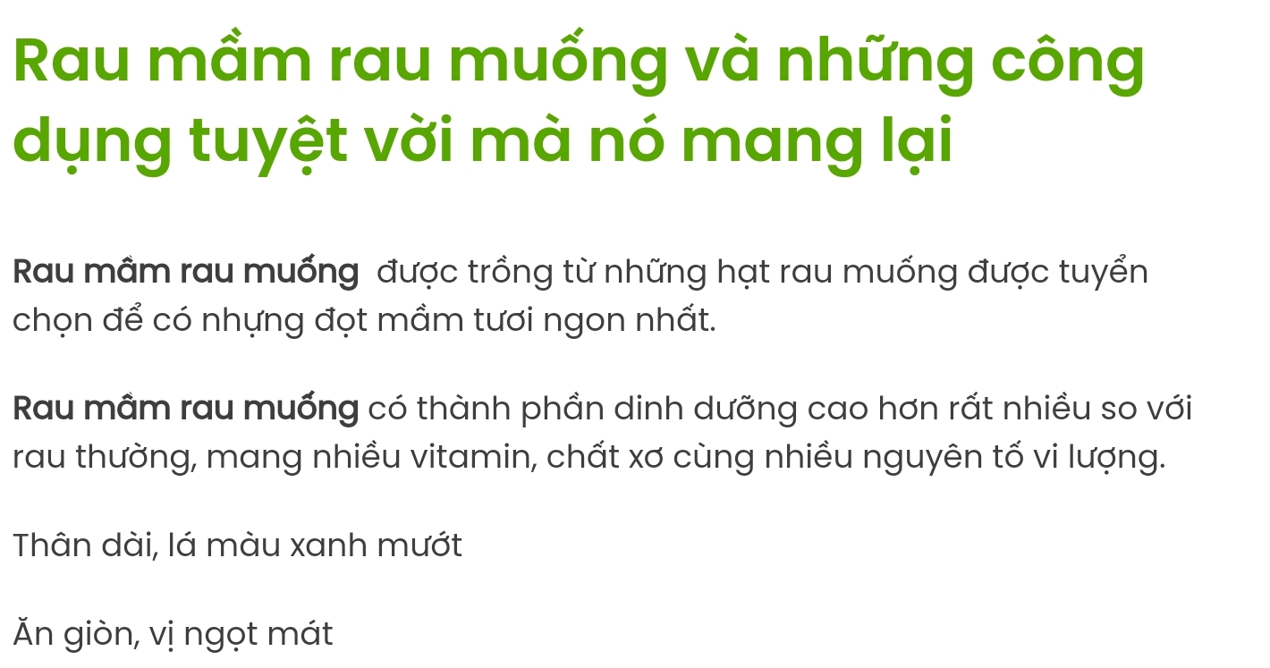 [HCM]Hạt giống Mầm rau muống Phú Nông - 100gr