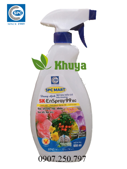 Dung dịch trừ sâu hữu cơ Dầu Khoáng SK Enspray 99EC chai 650ml