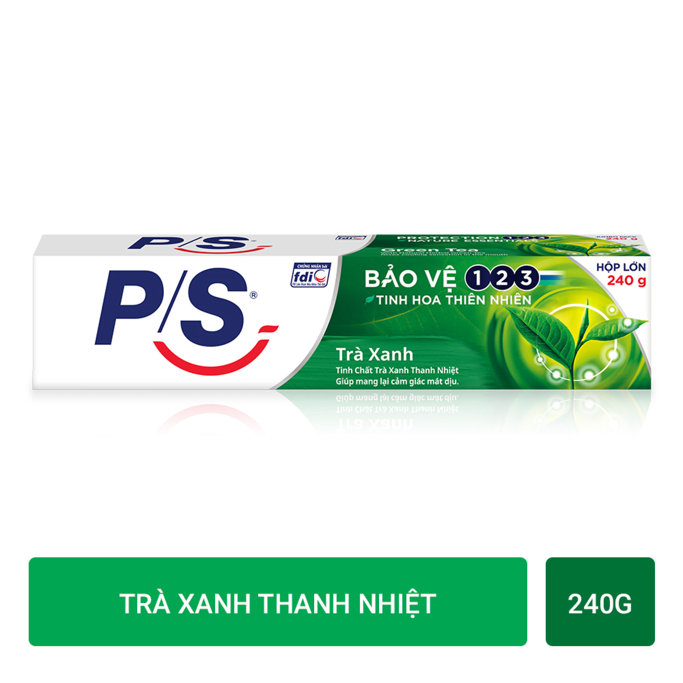 [HCM]Kem Đánh Răng P/S Bảo Vệ 123 Trà xanh 240g