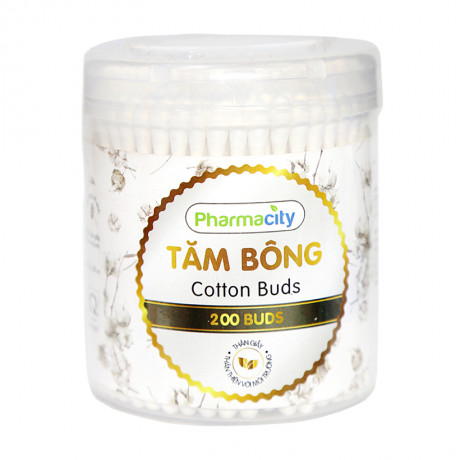 Tăm bông thân giấy Pharmacity (200 que/hộp)