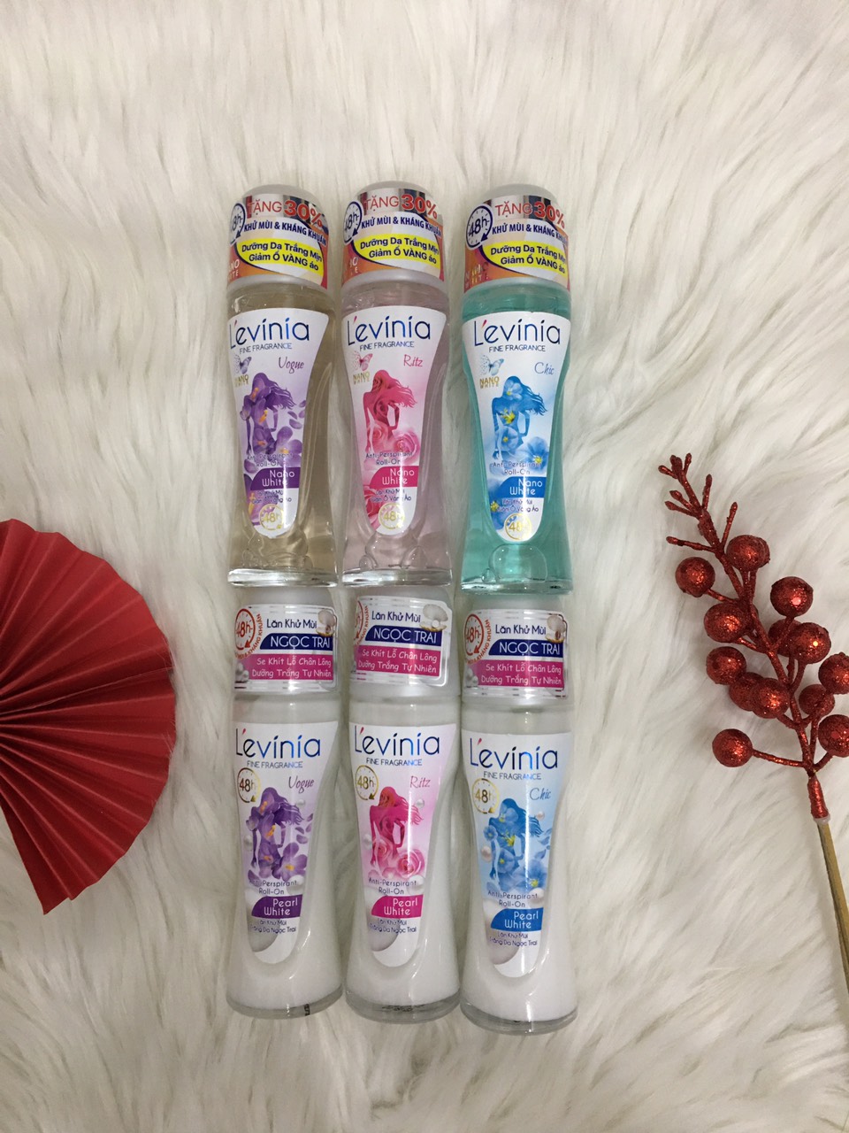 Lăn khử mùi trắng da ngọc trai L'evinia (Levinia) 65g