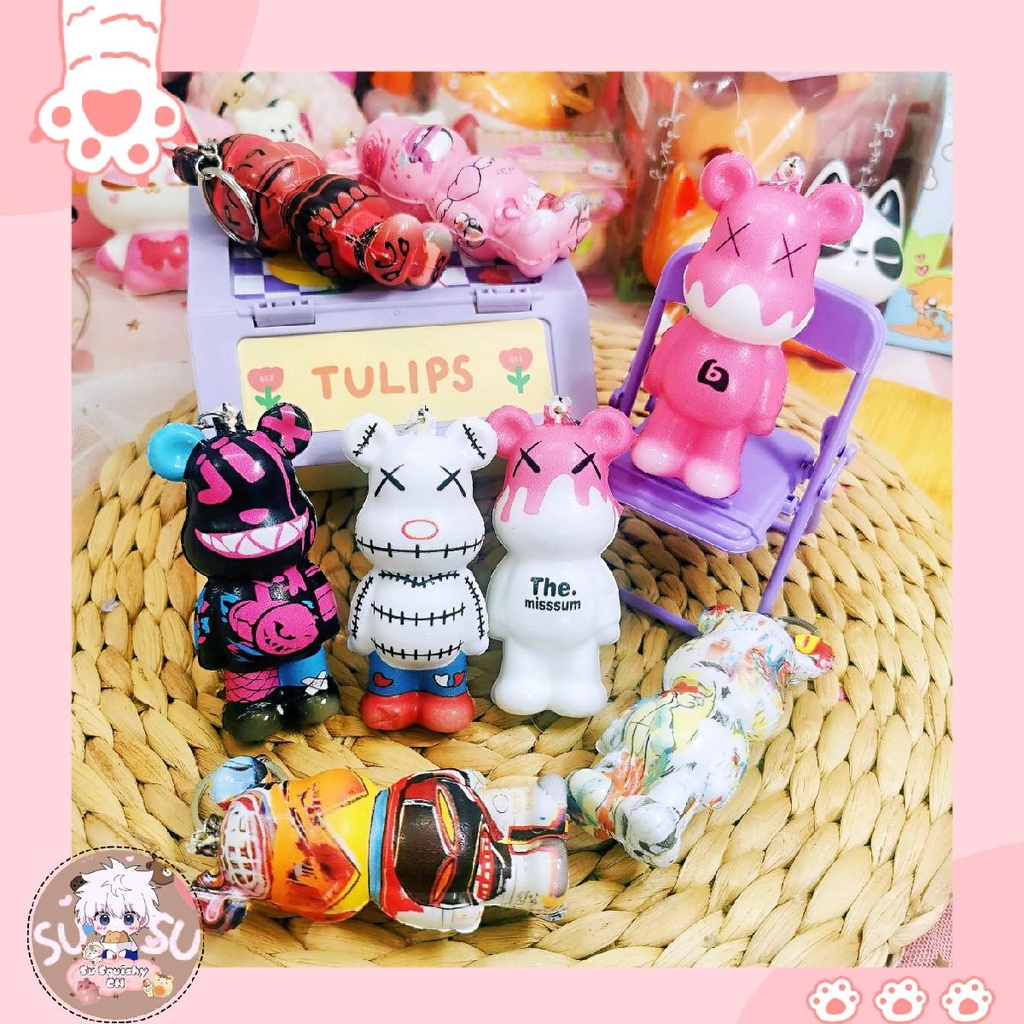 Squishy móc khóa gấu bear rich