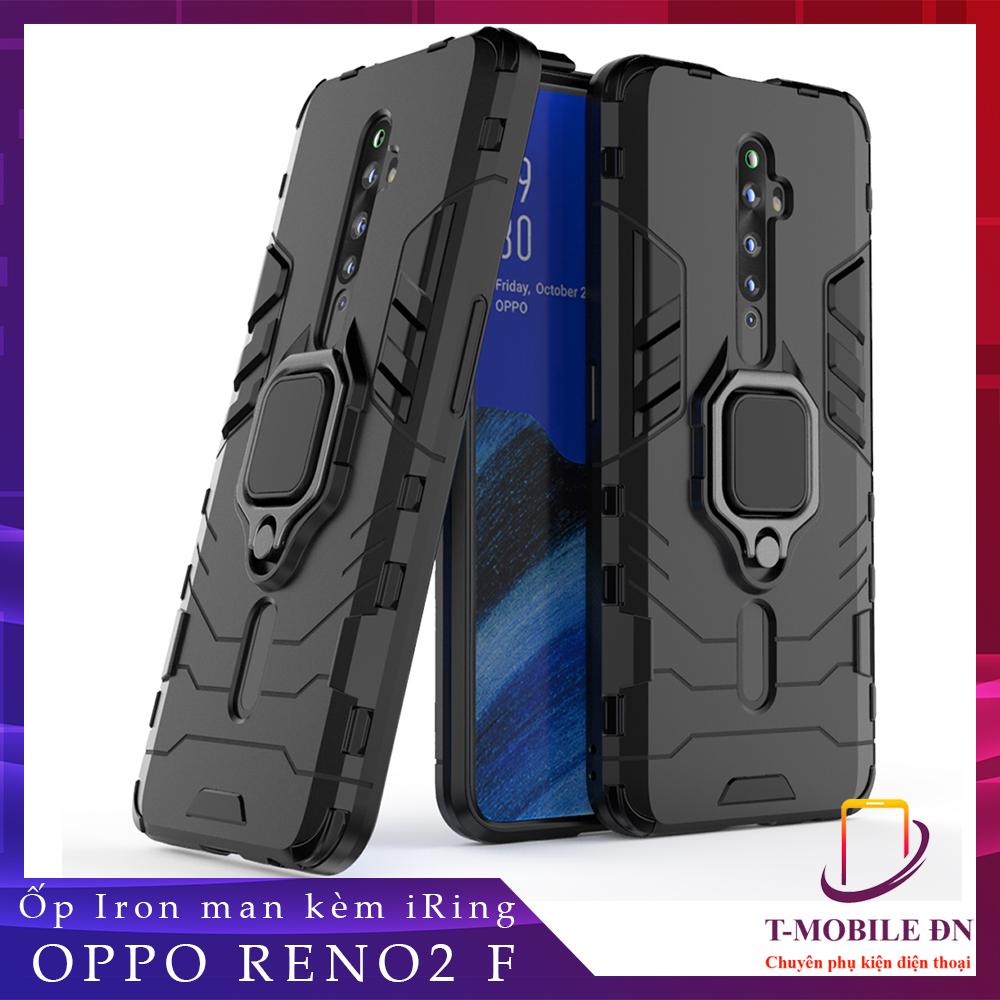 Ốp lưng Oppo Reno2 F / Oppo Reno 2F chống sốc iron man kèm nhẫn iring Bảo vệ camera và chống xem video tiện lợi