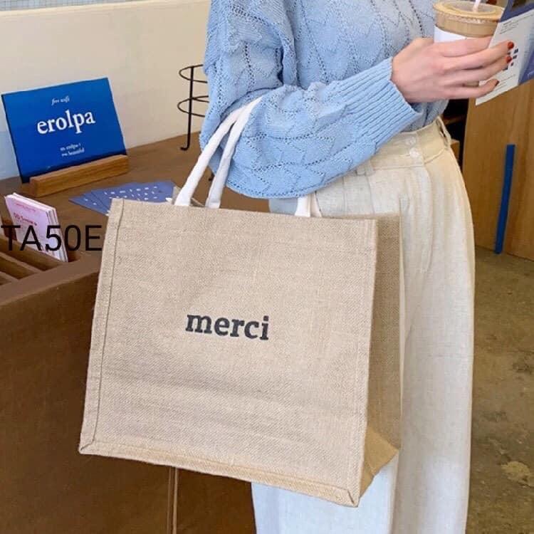 Túi Tote Vải Bố Merci Hot Trend