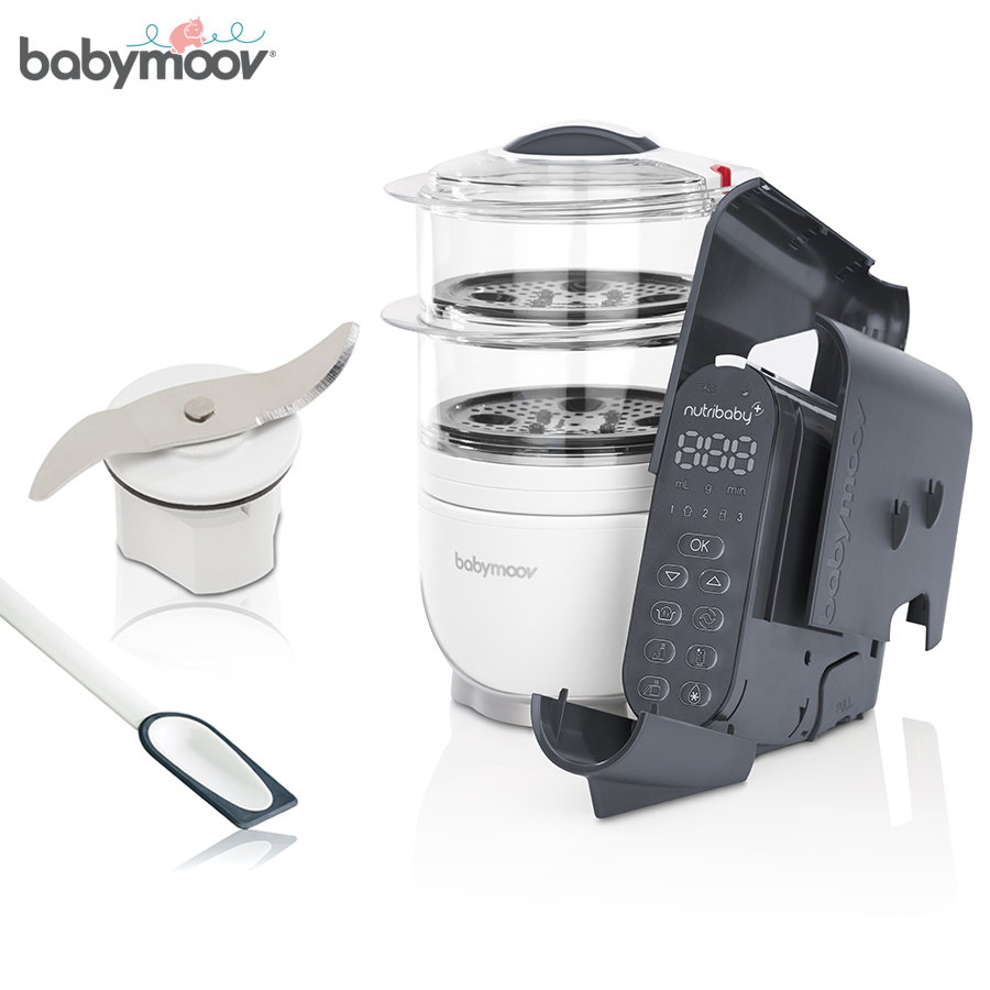 MÁY XAY HẤP ĐA NĂNG NUTRIBABY 5IN1 PLUS BABYMOOV (KEM)