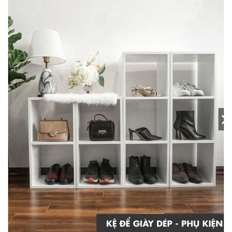 KỆ SÁCH GỖ TỔ ONG 3 TẦNG ĐA NĂNG