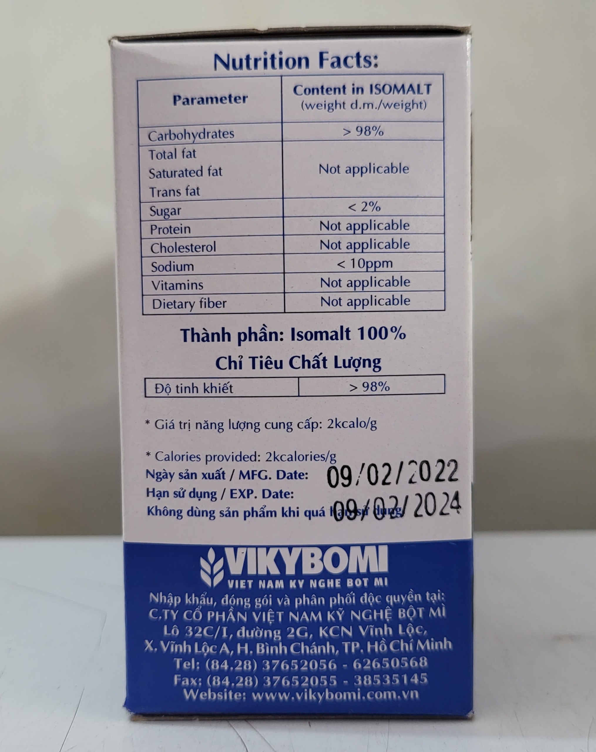 [Hộp 175g (35 gói)] ĐƯỜNG ĂN KIÊNG [VN] VIKYBOMI isomalt Diet Sugar