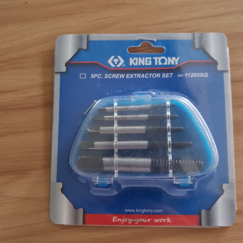 Bộ 5 mũi vặn tháo ốc gãy vít toét kingtony