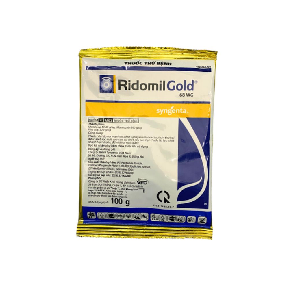 Ridomil Gold 68WG trừ bệnh cây trồng - Gói 100 gram - Nông Nghiệp Phố