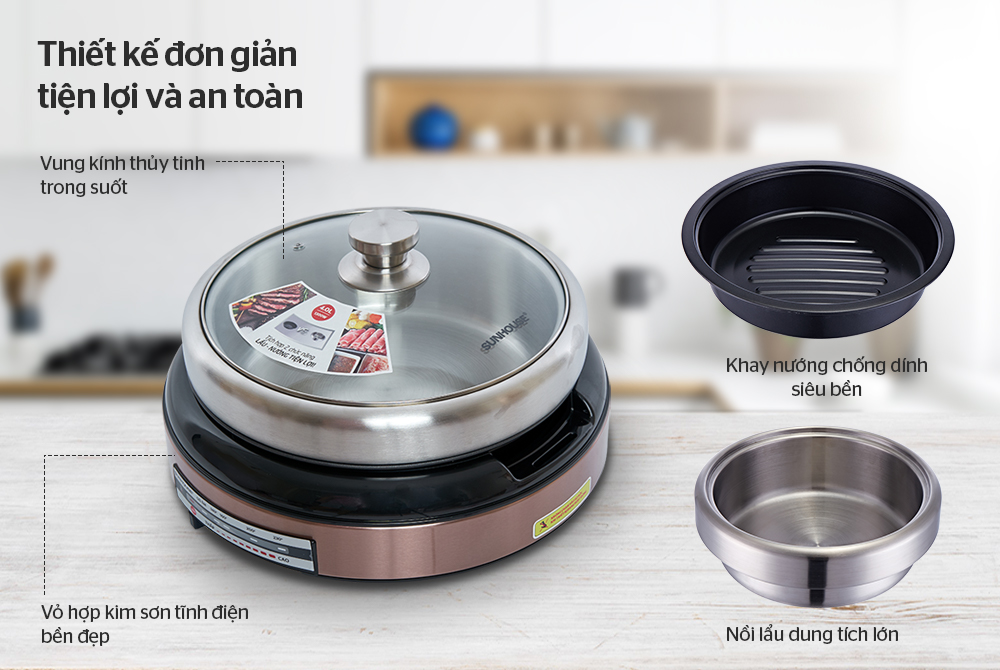 Lẩu điện SUNHOUSE SHD4526