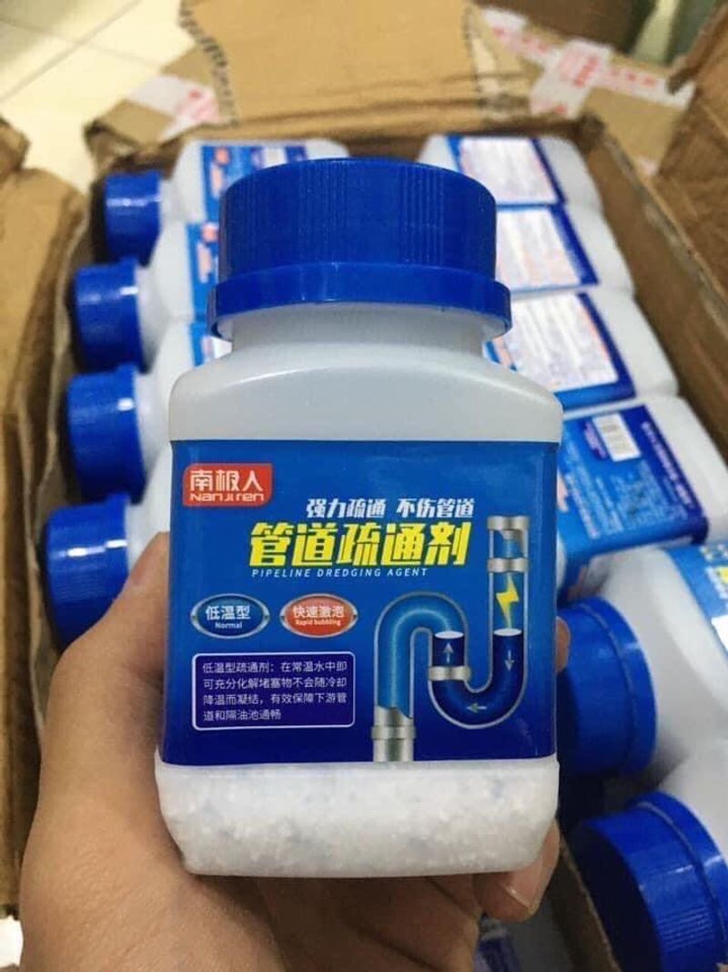 Bột thông tắc cống Cực Mạnh, bột tẩy vệ sinh bồn cầu