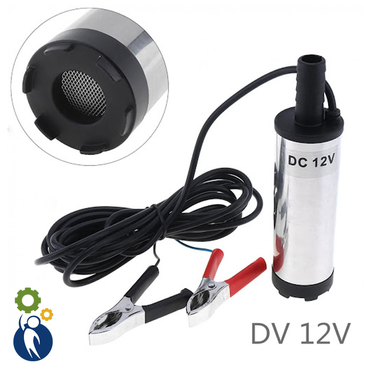 Máy Bơm Chìm Bơm Dầu Bơm Nước Mini Phi 51mm 12V