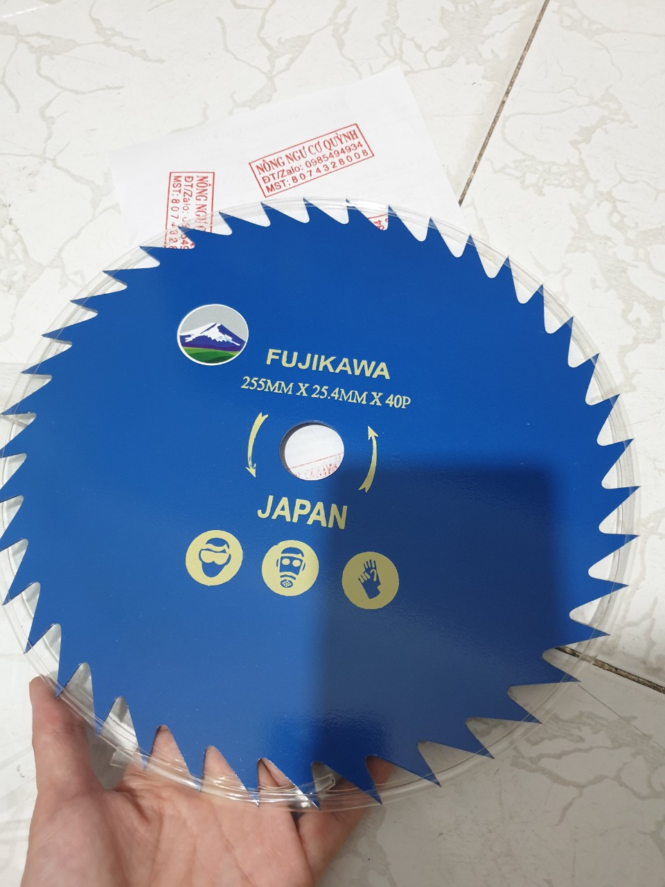 Dao cắt lúa máy cắt cỏ/ lưỡi phát cỏ/ lưỡi tròn cắt cỏ. ( 255mm x 25.4mm x 40R)
